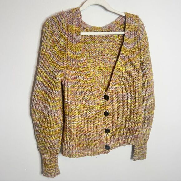 BA&SH HAILI MARLED CARDIGAN - YELLOW COMBO - Picture 15 of 16